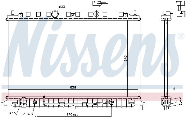 NS66769_радиатор системы охлаждения!\ Kia Rio 1.4/1.6i 05>