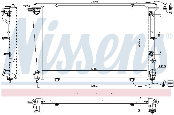 NS67040_радиатор системы охлаждения! АКПП\ Hyundai H-1 2.5TD 97>