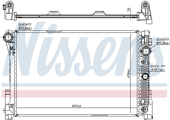 NS67161_радиатор системы охлаждения! АКПП\ MB W204/S204 2.5-3.5/2.2CDi 07>