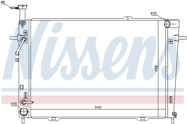 NS67479_радиатор системы охлаждения!\ Hyundai Tucson, Kia Sportage 2.0/2.7 04>