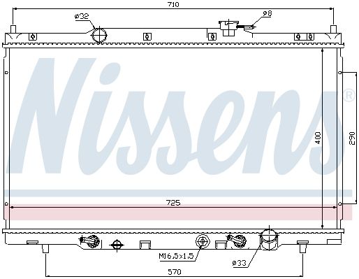 NS68106_радиатор системы охлаждения!\ Honda CR-V 2.0 02-06