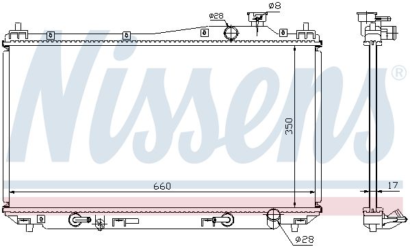 NS68115_радиатор системы охлаждения! АКПП\ Honda Civic VI 1.4/1.6/1.7 01-05