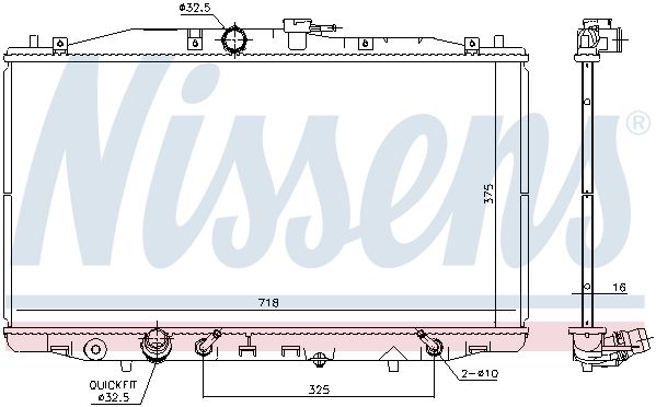 NS68152_радиатор системы охлаждения! МКПП\ Honda Accord 2.0i 03>