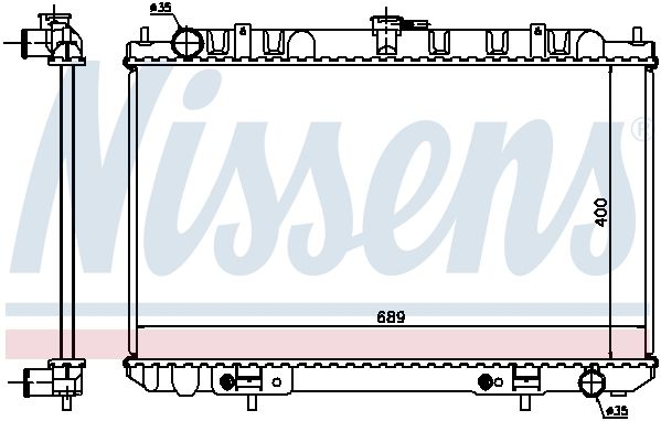 NS68713_радиатор системы охлаждения! АКПП\ Nissan Maxima QX 2.0-3.0 00>