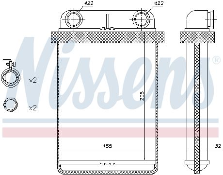 NS72671_радиатор печки!\ Opel Astra/Zafira 1.4-2.0i/CDTi 09>