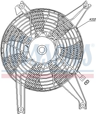 NS85383_вентилятор охлаждения!\ Mitsubishi Pajero 3.2-3.5 Di 00>