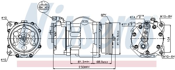 NS89040_компрессор кондиционера!\ VW Golf III 1.6-2.0i 91>