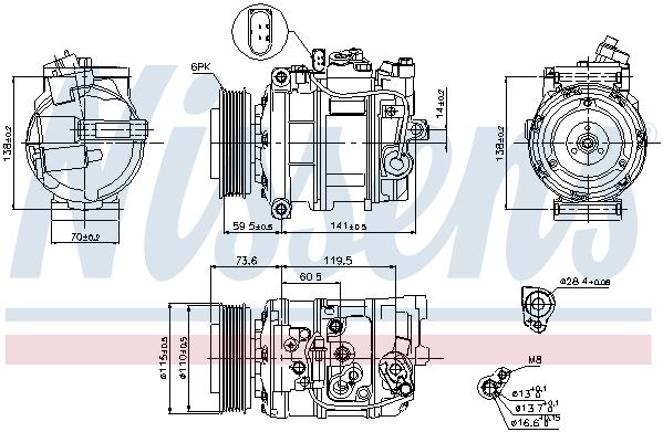 NS89092_компрессор кондиционера!\ Audi A4 1.6-2.0 00>