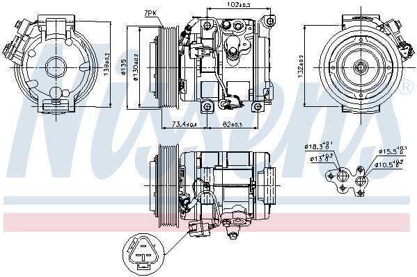 NS89250_компрессор кондиционера!\ Toyota RAV 4 2.0i 00>