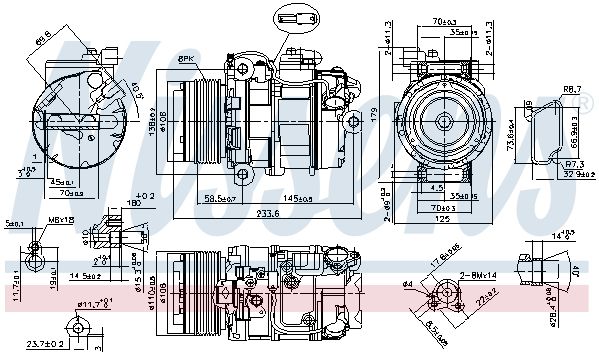 NS89595_компрессор кондиционера!\ BMW F10 2.8/3.0i 10>