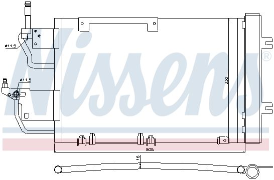 NS940052_=OL5454=8FC 351 302-371 [1850111] !радиатор конд.\ Opel Astra 2.0i/1.3CDTi-1.9CDTi 04>