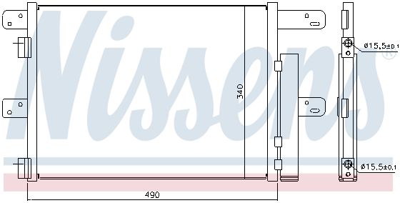 NS940096_радиатор кондиционера! конденсер Aluminium/Aluminium \Iveco Eurocargo E18/E21/E22 (00>)