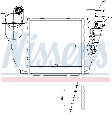 NS96488_интеркулер!\ Audi A3, Seat Leon/Toledo, VW Bora/Golf 1.8/1.9i/TDi 96-06