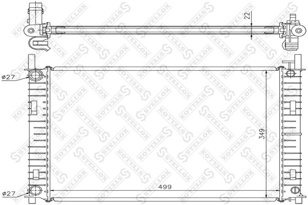 10-25781-SX_радиатор системы охлаждения!\ Ford Fiesta 1.3 02>