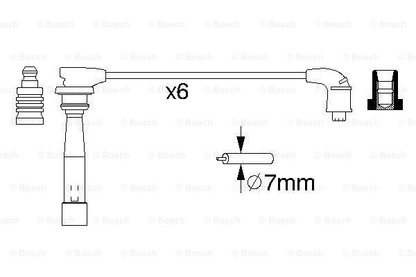 0 986 356 992_к-кт проводов!\ Hyundai Sonata/Santa FE/Trajet 2.5/2.7 01>