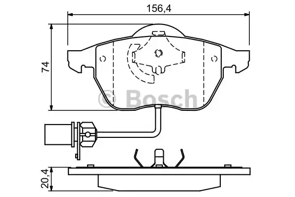 0 986 424 482_=390 22 !колодки дисковые п.\ Audi A6 1.8T/2.0/2.5TDi 97-02,VW Passat 1.6-2.5TDi 98>