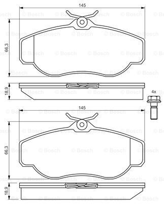 0 986 424 565_=576 00 !колодки дисковые п.\ Land Rover Discovery 4.0/2.5TD 98>/Range Rover 94-02