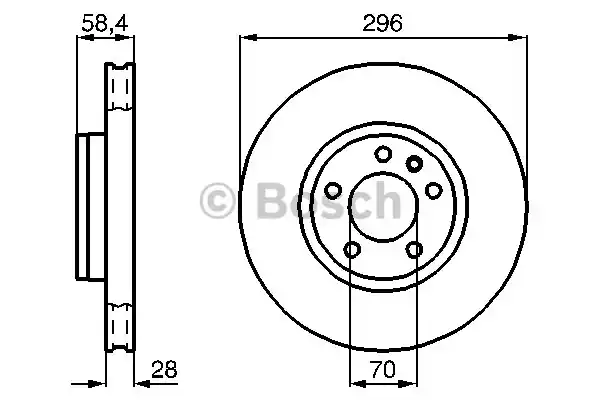 0 986 478 593_диск тормозной передний!\ Opel Omega 2.0-3.2 94>