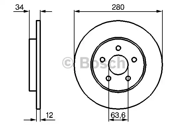 0 986 479 068_диск тормозной задний!\ Ford Mondeo 1.8/2.0/2.2 TDCi 00>