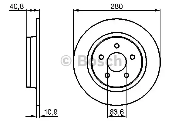 0 986 479 170_диск тормозной задний!\ Volvo S40/V50/C30, Ford Focus 1.8-2.4/1.6TDCi 03>