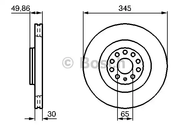 0 986 479 204_диск тормозной передний!\ Audi A3, VW Passat/Golf V 3.2FSi 03>