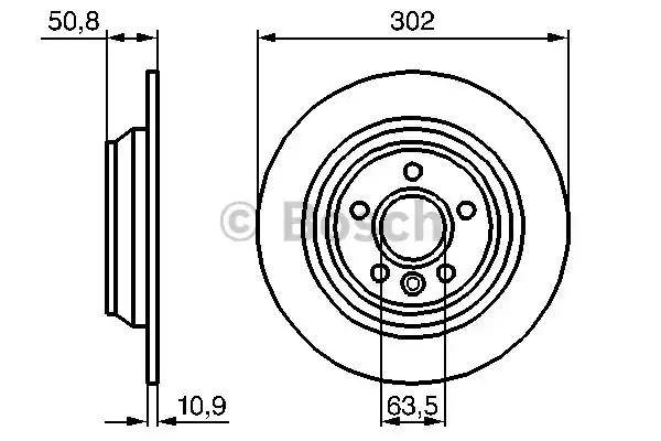 0 986 479 254_диск тормозной задний!\ Ford Mondeo/S-Max 1.8/2.0TDCi/2.0-2.5 06>