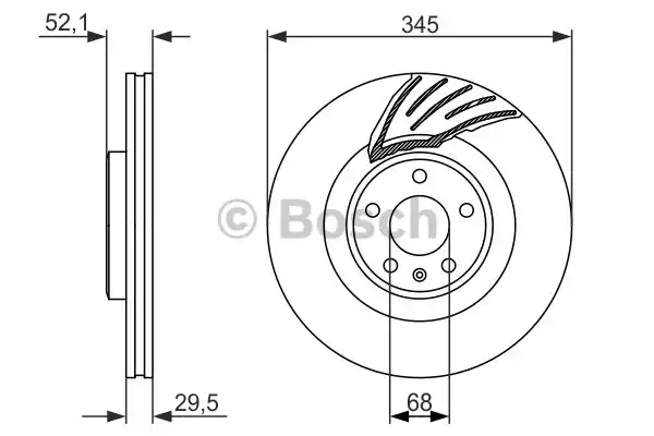 0 986 479 590_диск тормозной передний!\ Audi A4/A5/Q5 1.8-3.2FSi 07>