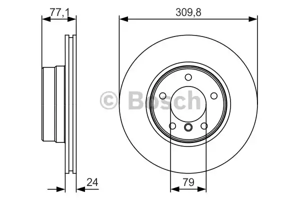 0 986 479 S29_диск тормозной передний!\ BMW E60/E61 2.0/2.1/2.5/D 03>