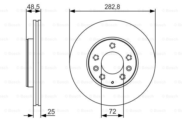 0 986 479 S60_диск тормозной передний!\ Mazda 6 1.8-2.3/2.0Di 02>