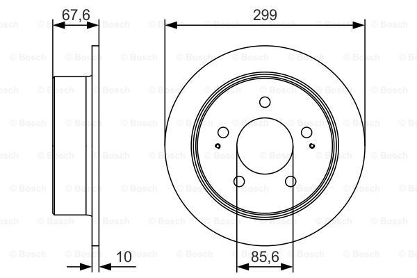 0 986 479 U21_диск тормозной задний!\ SsangYong Actyon/Actyon Sports/Kyron/Rexton 2.0-3.2/2.0xdi 01>