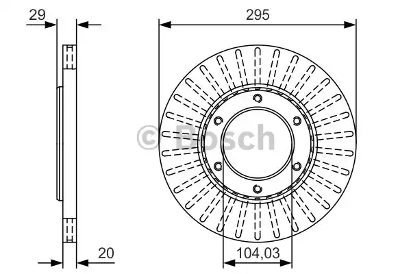 0 986 479 U33_диск тормозной передний! D295x20mm\ Nissan Patrol 2.8/3.3D 79-97