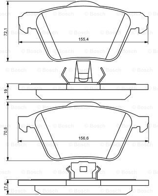 0 986 494 158_=13.0460-7187.2=1070 00 !колодки дисковые п.\ Volvo XC90 2.4 D5 02>