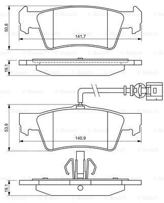 0 986 494 309_колодки дисковые задние!\ VW T5/Touareg all 03>