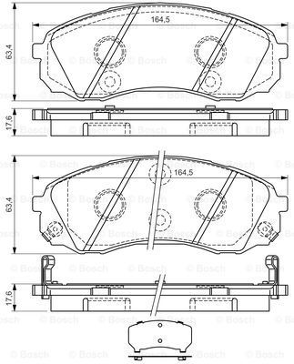 0 986 494 377_колодки дисковые передние!\ KIA Carnival 2.7i V6/2.9CRDi 06>