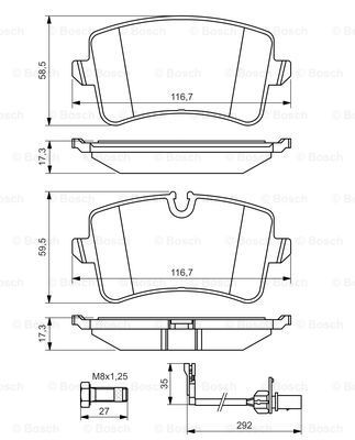 0 986 494 446_колодки дисковые задние!\ Audi A8 4.2FSI/TDI 09>