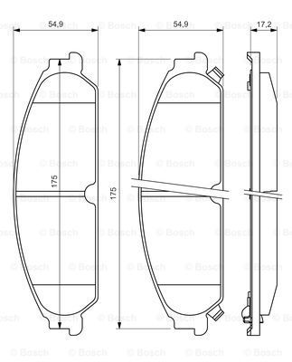 0 986 494 483_колодки диcковые передние!\ Chrysler 300C 3.0CRD/3.5/5.7 04>