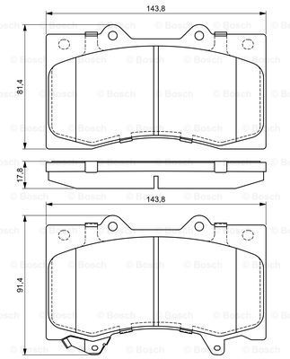 0 986 494 693_колодки дисковые передние!\ Nissan Patrol, Infiniti QX56 5.6 10>