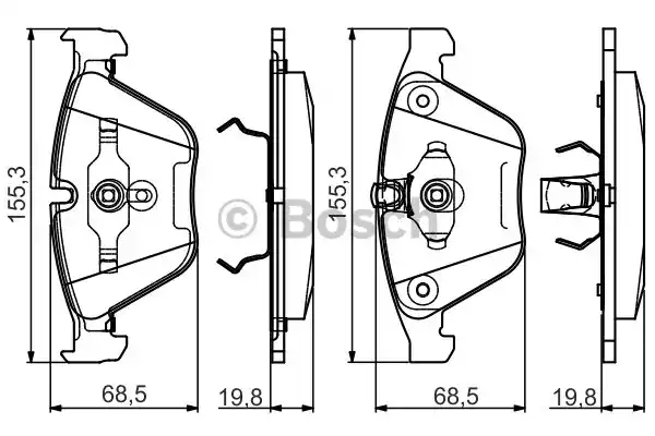 0 986 495 082_колодки дисковые п.!\ BMW E65/E66 3.5i/4.5i/3.0D/4.0D 01>