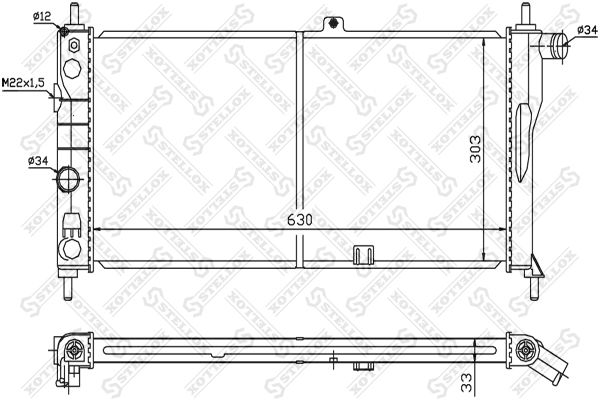 10-25101-SX_радиатор системы охлаждения!\ Opel Kadett 1.6/1.8/i 84>