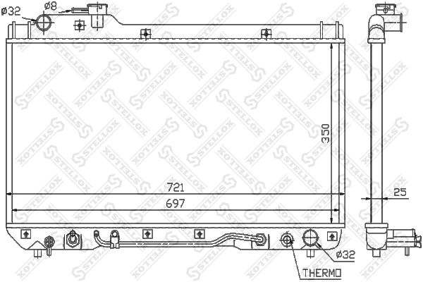 10-25378-SX_радиатор системы охлаждения! АКПП\ Toyota RAV 4 2.0 94-00