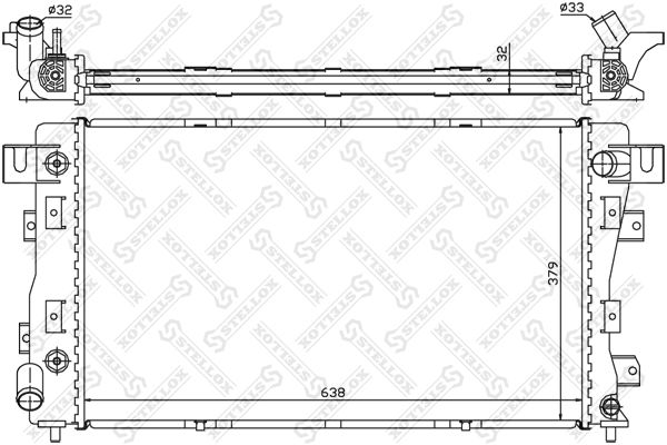 10-25392-SX_радиатор системы охлаждения!\ Chrysler Intrepid 3.3/3.5 93>