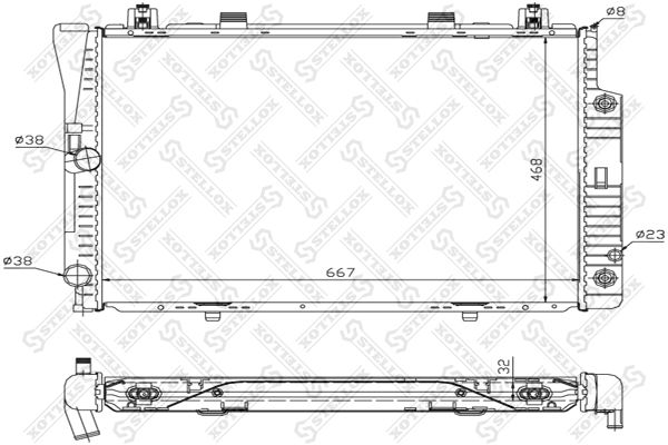 10-25425-SX_радиатор системы охлаждения!\ MB W140 2.8/3.0 92-98