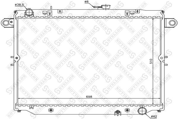 10-25440-SX_радиатор системы охлаждения! АКПП\ Toyota Landcruiser 4.7i 32V 98-02