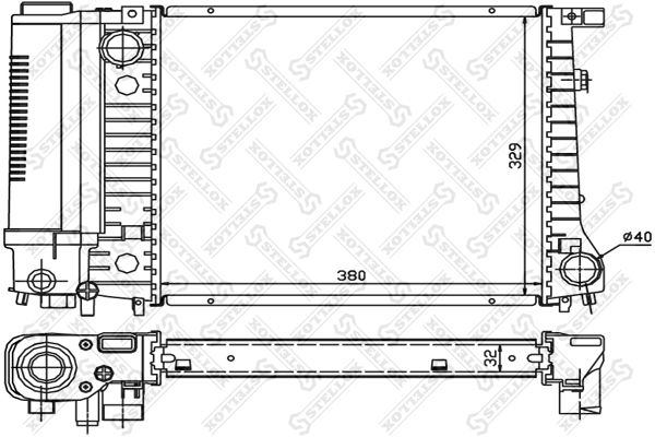 10-25566-SX_радиатор системы охлаждения! без AC\ BMW E30 1.6i-1.8i 87-94