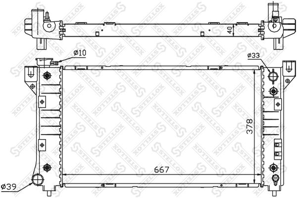 10-25618-SX_радиатор системы охлаждения!\ Chrysler Town&Country/Voyager 3.0 Dual AC 96-01