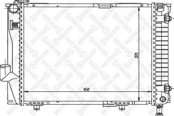 10-25907-SX_радиатор системы охлаждения! без AC\ MB W124 2.6-3.2 85>