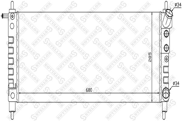 10-26076-SX_радиатор системы охлаждения! с AC\ Opel Corsa 1.0/1.2i 96>