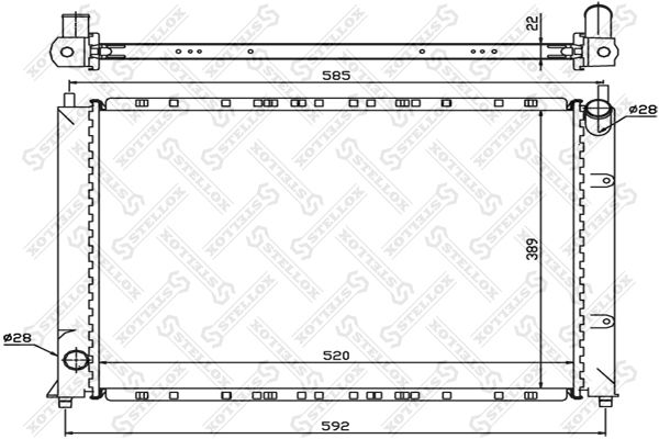 10-26281-SX_радиатор системы охлаждения!\ Rover 25/200/400 1.1-1.8i 16V 95>