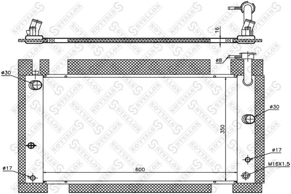 10-26333-SX_радиатор системы охлаждения! АКПП\ Toyota Prius 1.5i 16V 03-06