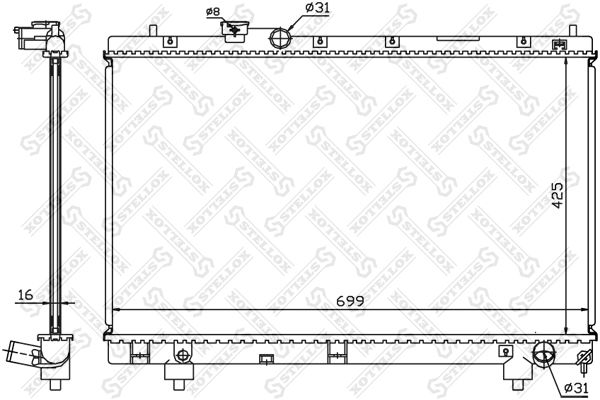 10-26384-SX_радиатор системы охлаждения! МКПП\ Toyota Picnic 2.0i 16V 96-01